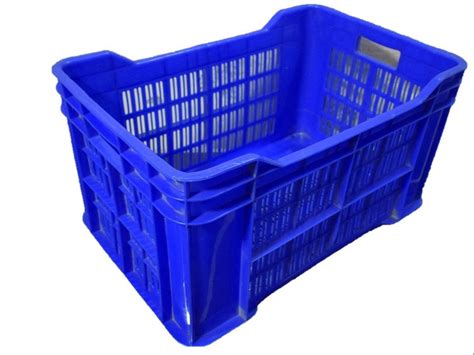 Blue Plastic Vegetable Storage Crate Size X X Mm At Rs In