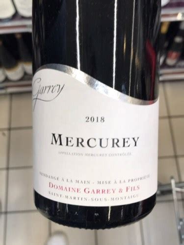 Domaine Garrey Fils Mercurey Rouge Vivino