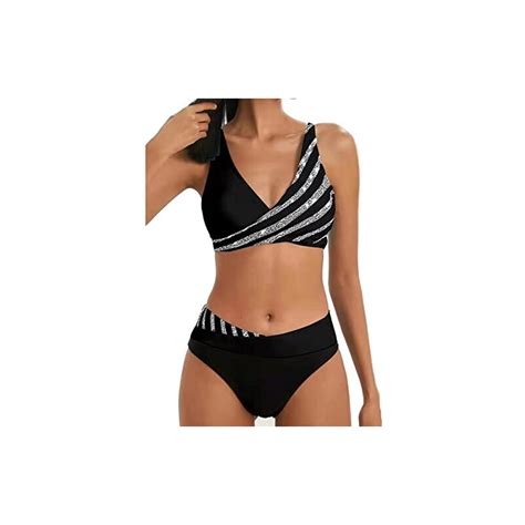 SEDEX Costume Donna Due Pezzi Bikini Set Piscina Sexy Vita Alta Push Up