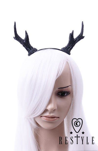 Deer Antlers Headband Black Antlers Gothic Headpiece Accessories