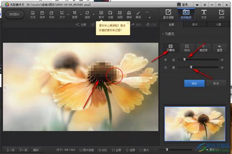 光影魔术手怎么打马赛克 光影魔术手给图片打马赛克的方法 极光下载站