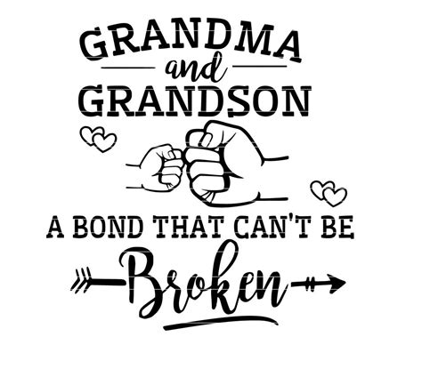 Grandma and Grandson Bond That Cant Be Broken SVG DXF png | Etsy