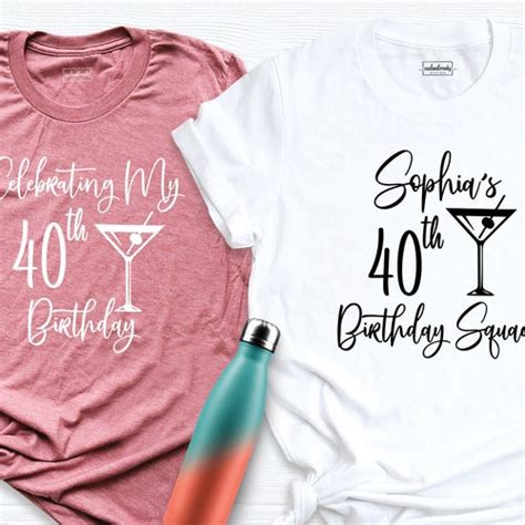 40th Birthday Shirt Celebrate My 40th Custom Shirt 40 Year Etsy