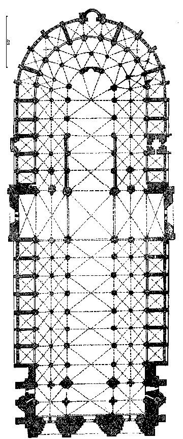 Fig 535 Plan Of Cathedral Of Notre Dame Paris Plan Pg669