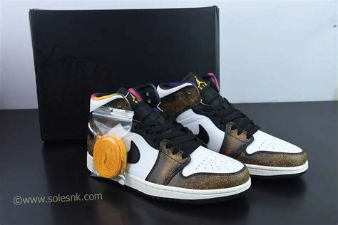 Air Jordan 1 Mid Wear Away DQ8417 071 Black Taxi White SoleSnk