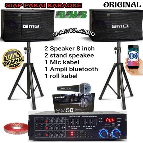 Jual PAKET SOUND KARAOKE BMB 8 INCH CS 350 V SPEAKER BMB AMPLI