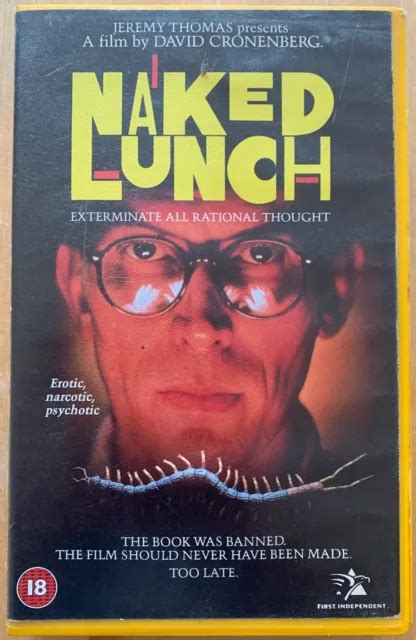 VHS NAKED LUNCH Big Box Ex Rental Reversible Sleeve 30 00