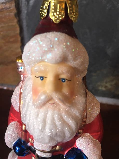 Beautiful Hand Blown Glass Santa Claus Christmas Tree Ornament Etsy