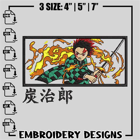 Tanjiro fire breathing embroidery design, Kimetsu no Yaiba e - Inspire ...