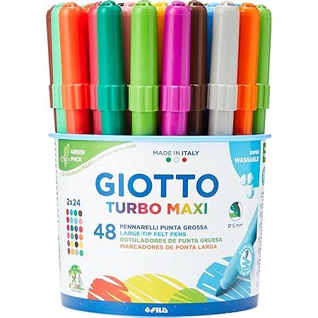 Giotto Pennarelli Turbo Maxi Punta Larga Mm Confezione