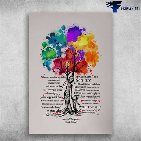 Mom And Daughter, Colorful Tree - Wherever Your Journey In Life, May