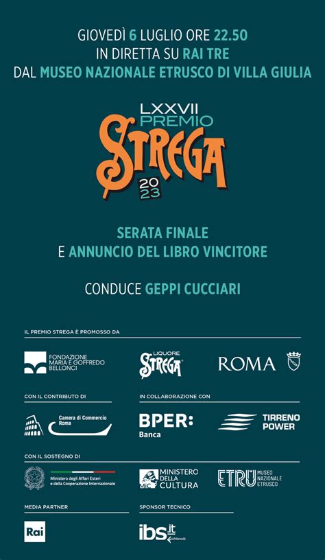 In Diretta Su Rai Tre La Serata Finale Del Premio Strega 2023 Premio