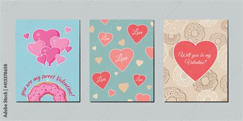 Vector set of greeting cards. Designed specifically for the day of ...