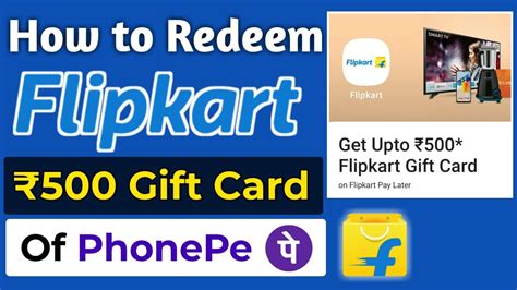 How To Redeem Flipkart 500 Gift Voucher Of Phonepe Flipkart 500 Rs