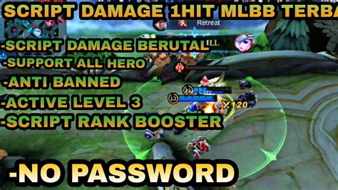 Update Script Damage 100 Work Aktif Level 3 All Hero Mobile Legends