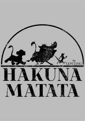 Disney Lion King Hakuna Serif Short Sleeve Graphic T Shirt Lion King