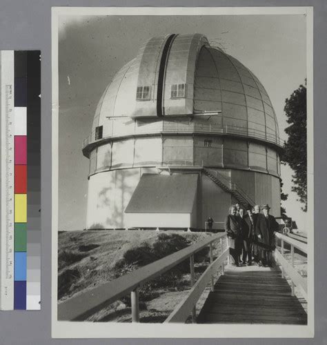 Edwin Powell Hubble Albert Einstein And Others Standing In Front Of