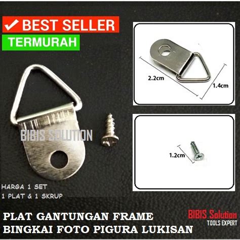 Jual Plat Gantungan Pigura Frame Bingkai Foto Lukisan Cantolan Pengait