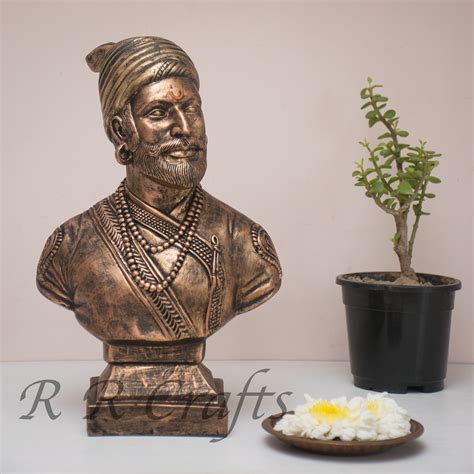 Chhatrapati Shivaji Maharaj Bust Sculpture Bronze 11 Etsy