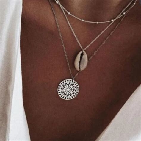 Collier Multirangs Coquillage Des Bijoux Fantaisie