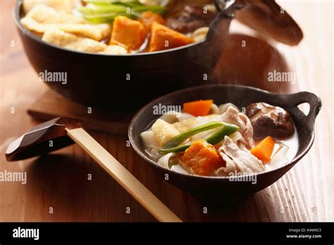 Japanese style Houtou noodles Stock Photo - Alamy