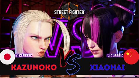 SF6 KAZUNOKO Cammy Vs XIAOHAI Juri Replay Match Street