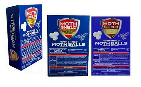 Moth Shield Original Scent Moth Balls Effective Pest Control 4 Oz