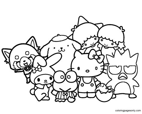 Sanrio Characters Coloring Pages Printable for Free Download