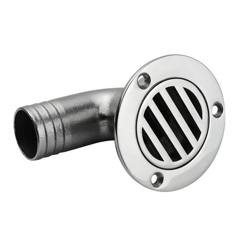 90 Degree Deck Drain Fittings Deck Scupper 316 Stainless Steel Deck Drain End Adapter Plumbing