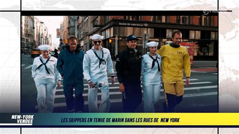 L IMAGE DU JOUR de la New York Vendée Les skippers dans les rues de