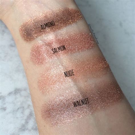 NYX Shimmer Down Pigments In Almond Salmon Nude And Walnut Follow