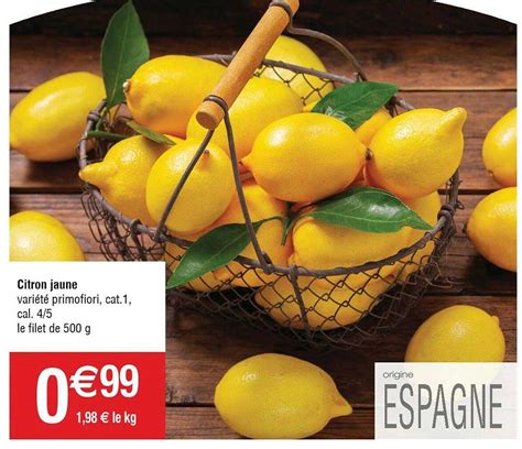 Promo Citron Jaune Chez Cora ICatalogue Fr