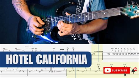 Eagles Hotel California Guitar Solo Lesson With Guitar Tab Chords