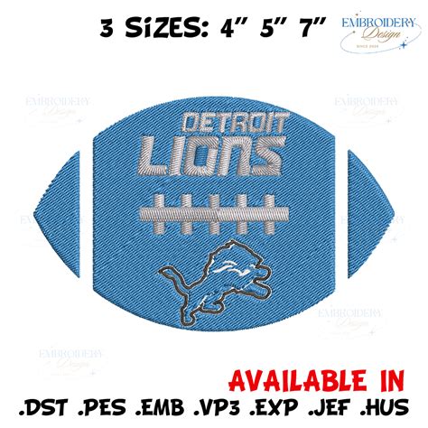 Ball Detroit Lions Embroidery Design Detroit Lions Embroide Inspire