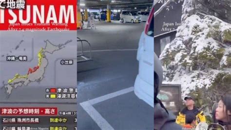 Video Detik Detik Gempa Jepang Berkekuatan M Mobil Di Gedung Gedung