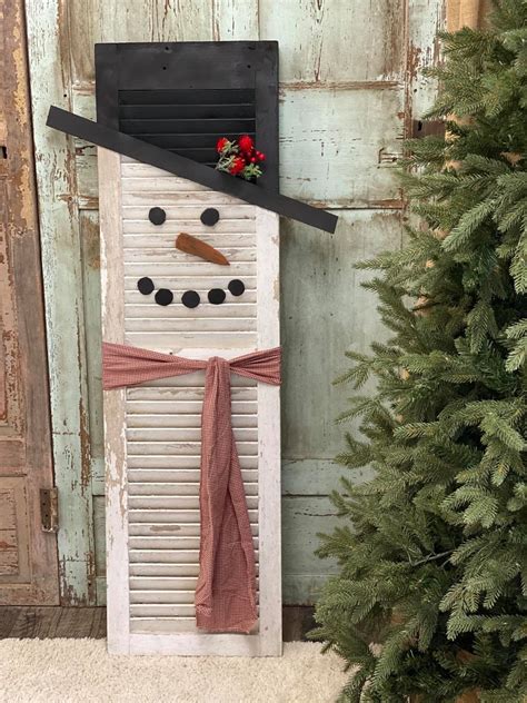 Diy Shutter Snowman The Shabby Tree