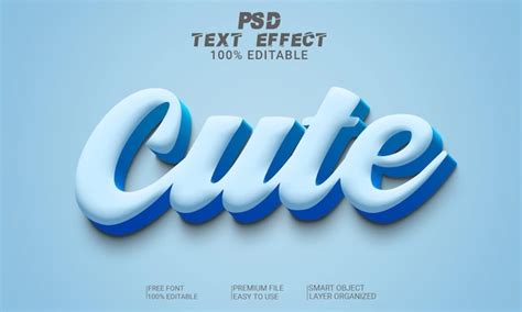 Archivo Psd Lindo Efecto De Texto D Archivo Psd Premium