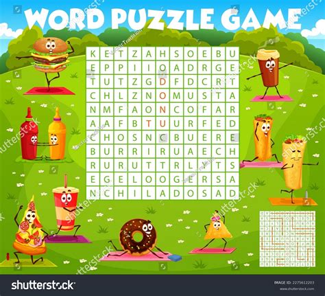 Word Search Puzzle Quiz Game Cartoon Stock Vector (Royalty Free ...