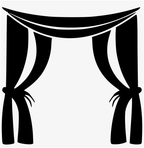 Curtains Comments Black And White Curtain Clipart Transparent Png