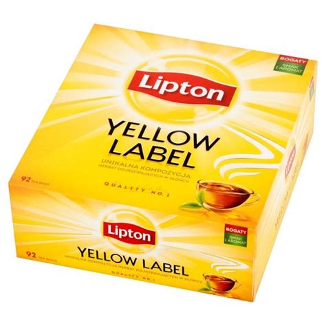 Lipton Yellow Label Herbata Czarna G Torebki Sizzle Pl