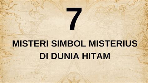 7 Misteri Simbol Simbol Misterius Di Dunia Hitam Youtube