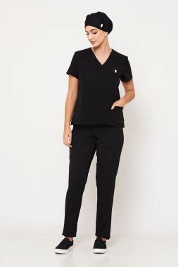 Scrub Feminino Absolute Preto Jaleco Online