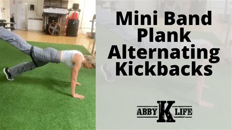 Mini Band Plank Alternating Kickbacks Youtube