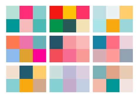 Premium Vector | Pastel color combinations palette set for logos