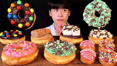 Sub 랜디스도넛 먹방 Asmr 아이언맨이 먹은 도넛 저도 먹었어요🍩 Randys Donuts Mukbang Youtube