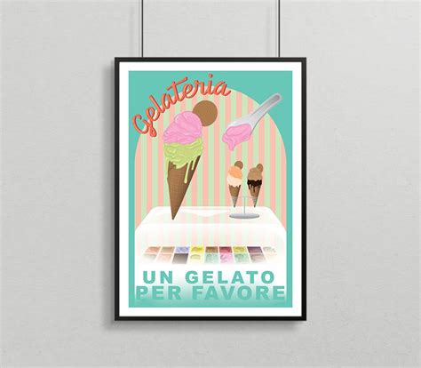 Ice Cream Print Dessert Wall Art Gelato Limited Edition Art Print Only