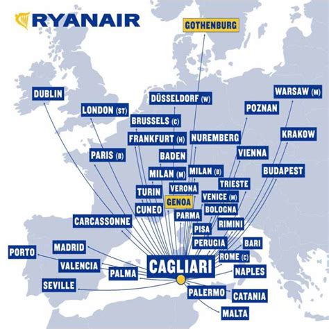 Rotte Ryanair Cagliari Estate 2023 Scopri Tutte Le 39 Destinazioni