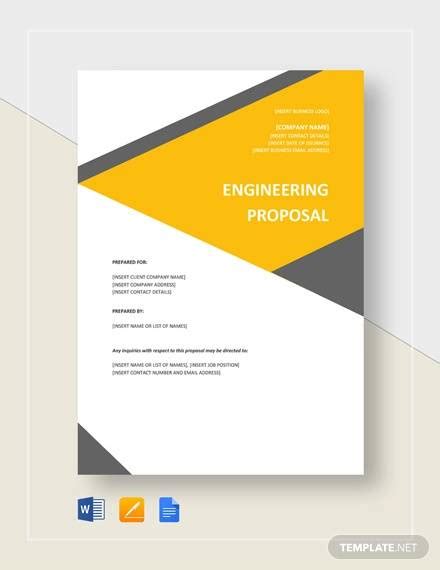 FREE 8 Engineering Proposal Templates In MS Word PDF Google Docs