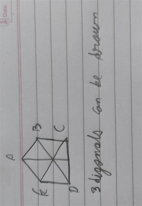 3 Draw A Rough Sketch Of A Regular Pentagon Draw Its Diagonals How