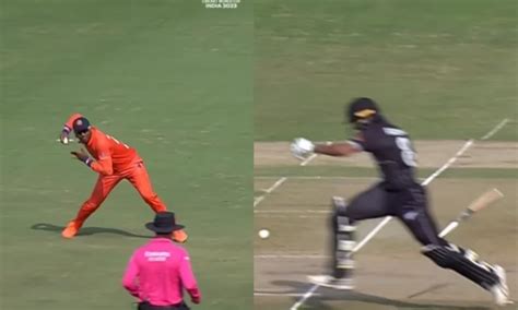 Watch Rachin Ravindras Bat Gets Stuck In Ground Batter Escapes Run Out